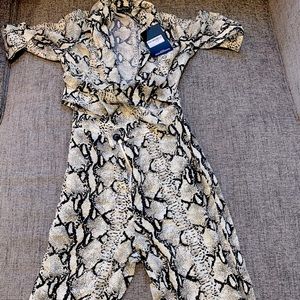 Snake print jumpsuit